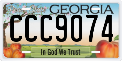 GA license plate CCC9074