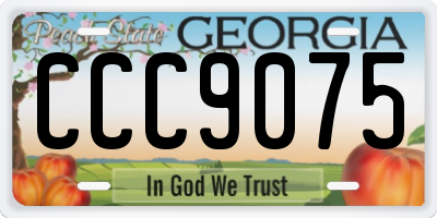 GA license plate CCC9075