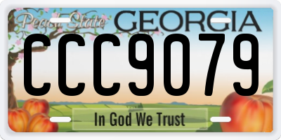 GA license plate CCC9079