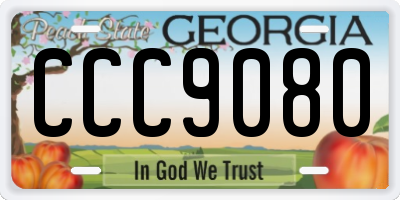 GA license plate CCC9080