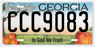 GA license plate CCC9083