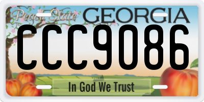 GA license plate CCC9086