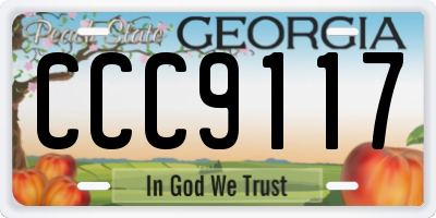 GA license plate CCC9117