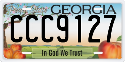 GA license plate CCC9127