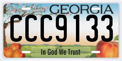 GA license plate CCC9133