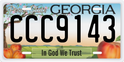 GA license plate CCC9143