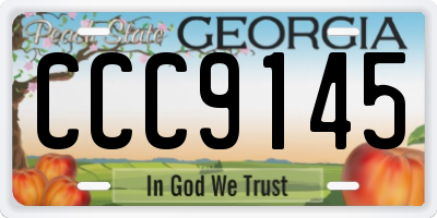 GA license plate CCC9145