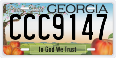 GA license plate CCC9147