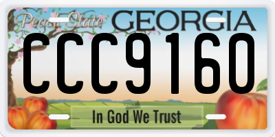GA license plate CCC9160
