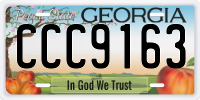 GA license plate CCC9163