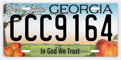 GA license plate CCC9164