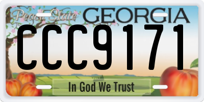 GA license plate CCC9171