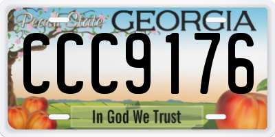 GA license plate CCC9176