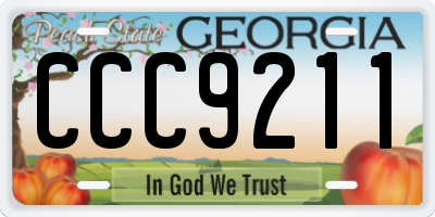GA license plate CCC9211