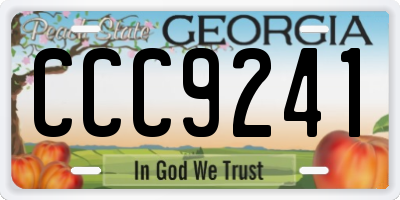 GA license plate CCC9241