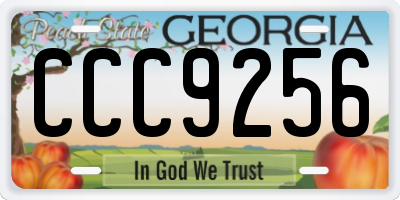 GA license plate CCC9256