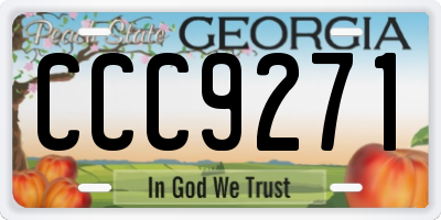 GA license plate CCC9271