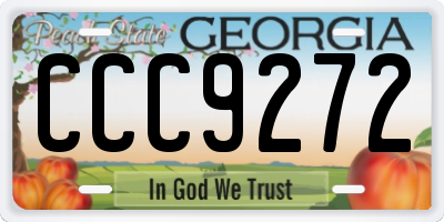 GA license plate CCC9272