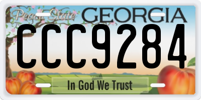 GA license plate CCC9284