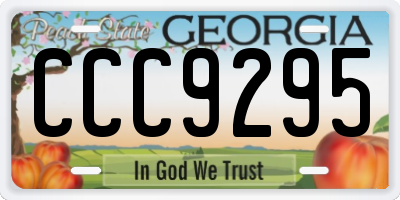 GA license plate CCC9295