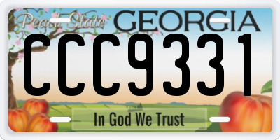 GA license plate CCC9331