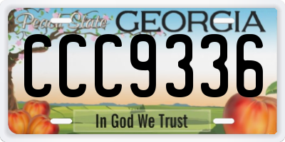 GA license plate CCC9336