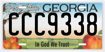 GA license plate CCC9338