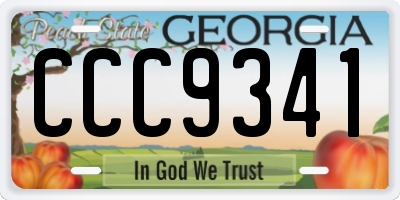 GA license plate CCC9341