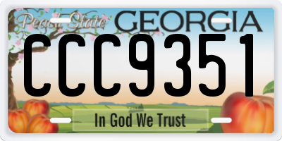GA license plate CCC9351