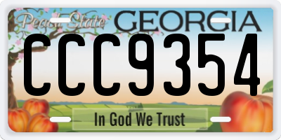 GA license plate CCC9354