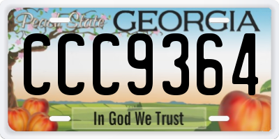 GA license plate CCC9364