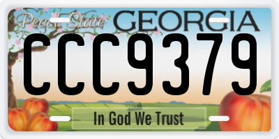 GA license plate CCC9379