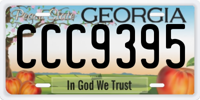 GA license plate CCC9395