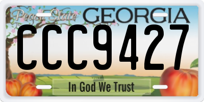 GA license plate CCC9427