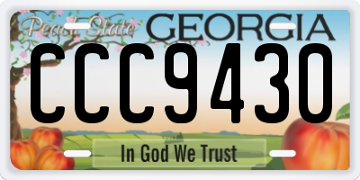 GA license plate CCC9430