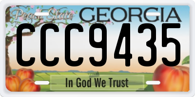 GA license plate CCC9435