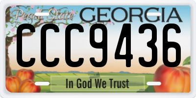 GA license plate CCC9436