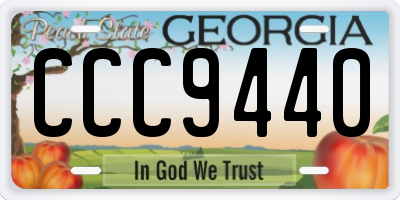 GA license plate CCC9440