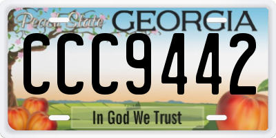 GA license plate CCC9442