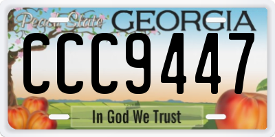 GA license plate CCC9447