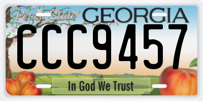 GA license plate CCC9457