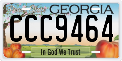 GA license plate CCC9464