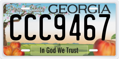 GA license plate CCC9467
