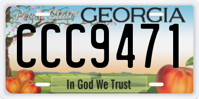 GA license plate CCC9471
