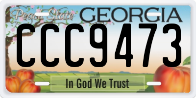 GA license plate CCC9473
