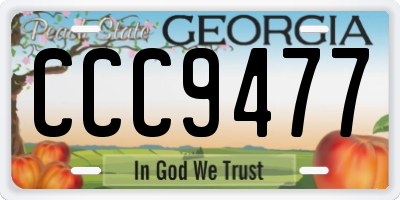 GA license plate CCC9477
