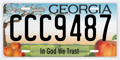 GA license plate CCC9487