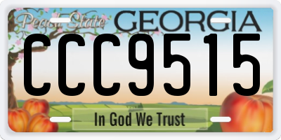 GA license plate CCC9515