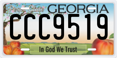 GA license plate CCC9519