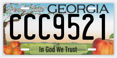 GA license plate CCC9521